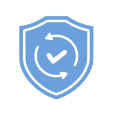 Shield with checkmark and arrows icon